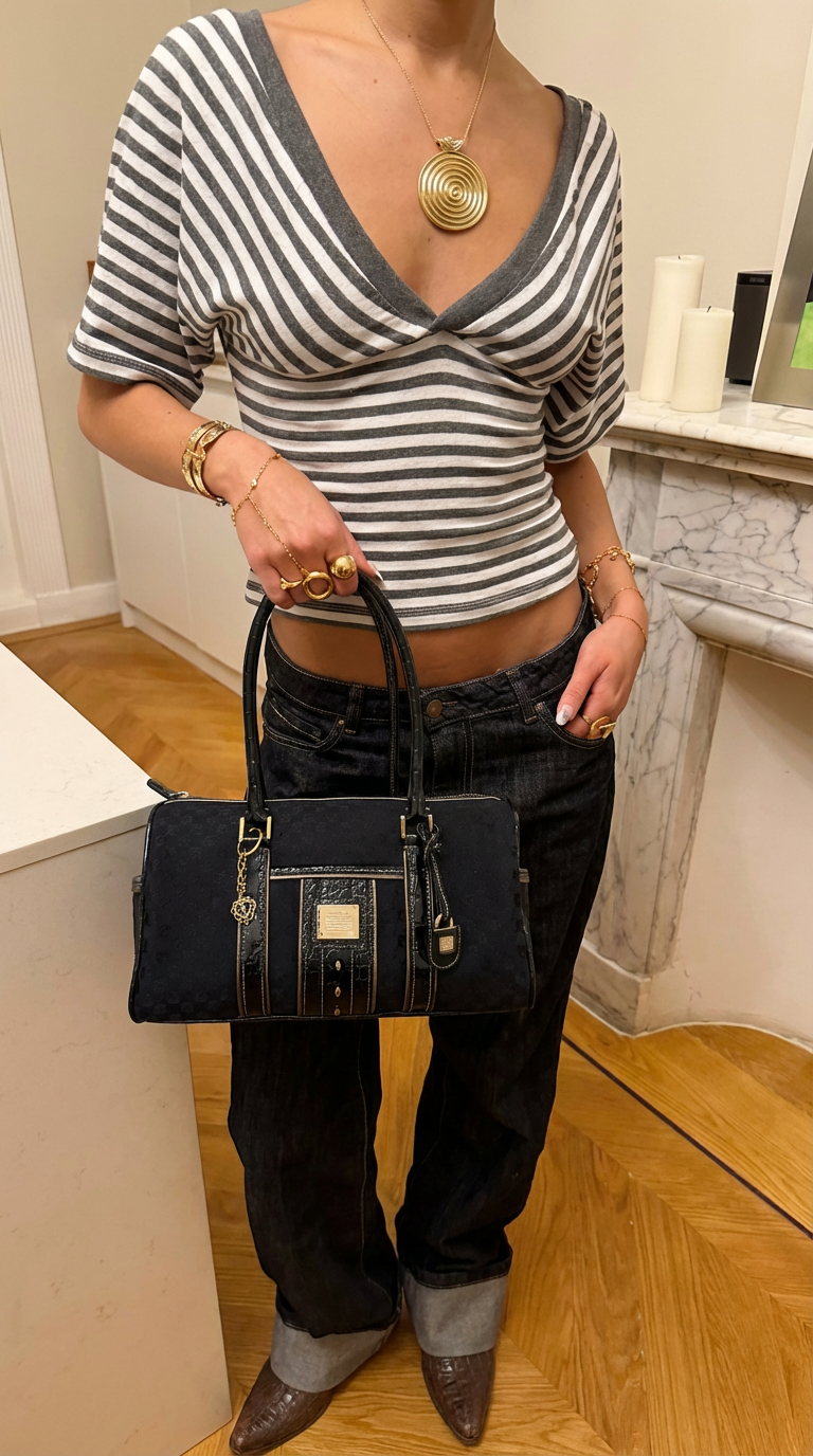 Vintage Liz Claiborne mirror Barrokha bag