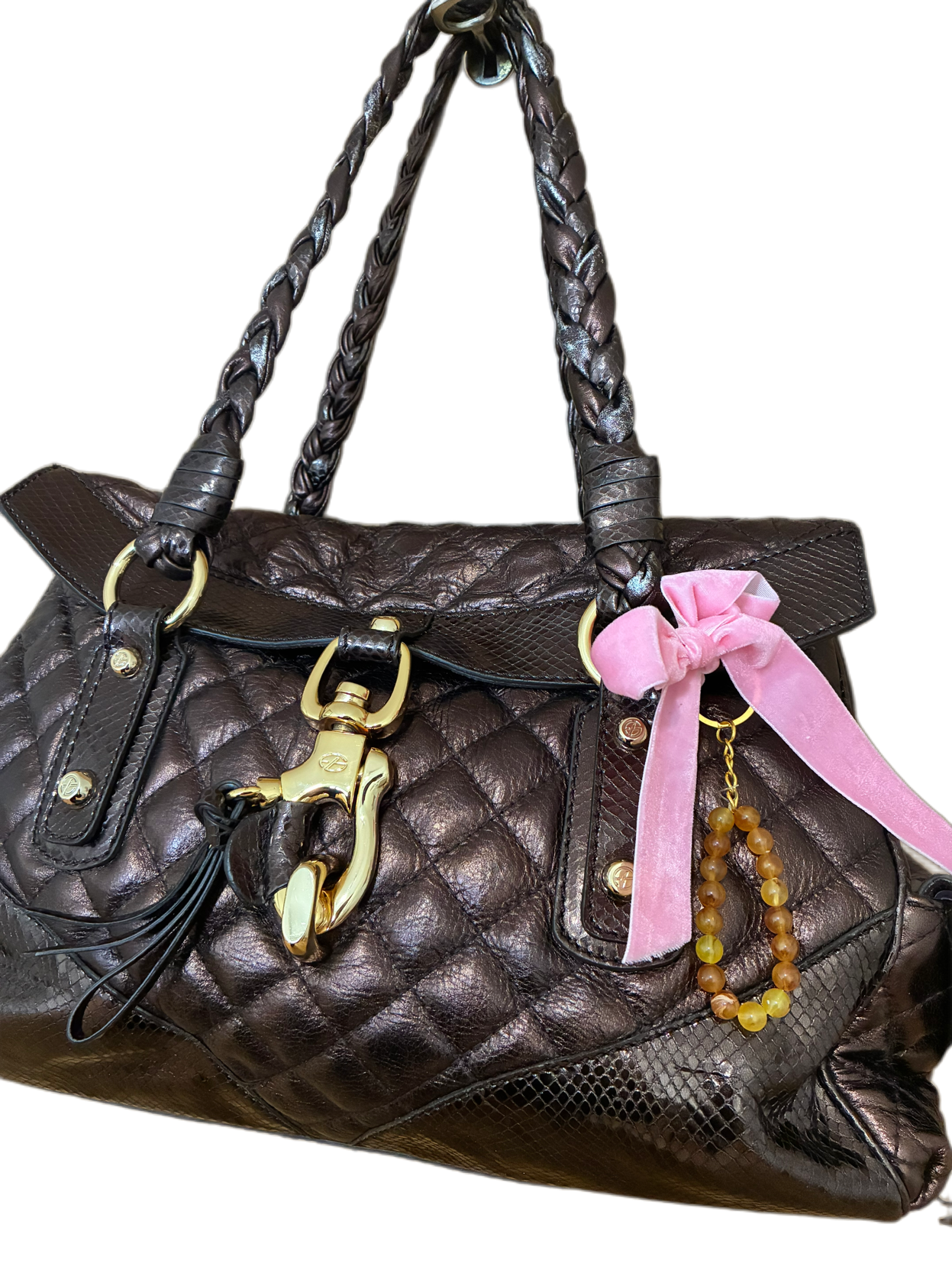 Bolso vintage Francesco Biasia chocolate Barrokha