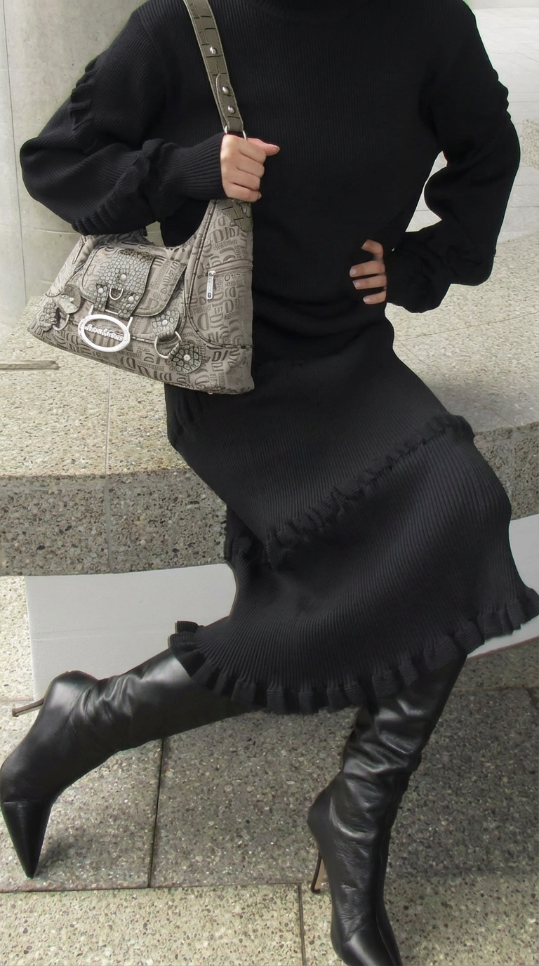 Bolso vintage David Jones hobo monogram Barrokha