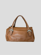 Bolso vintage cuero italiano caramelo Barrokha