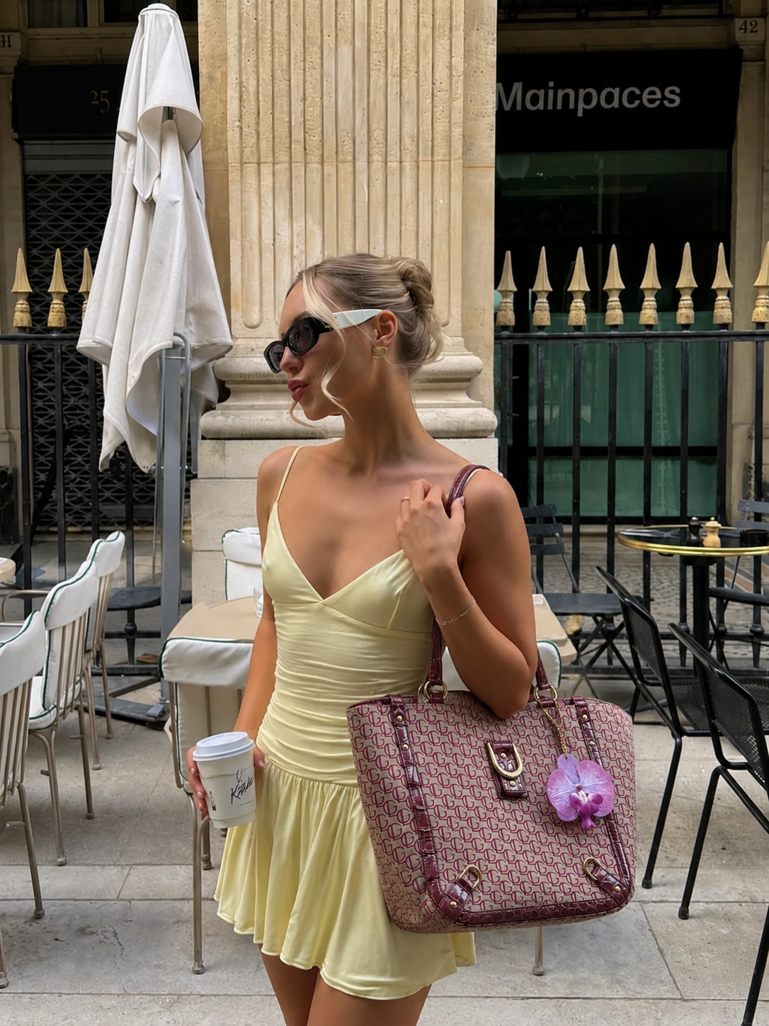 Guy Laroche Barrokha lilac monogram vintage bag