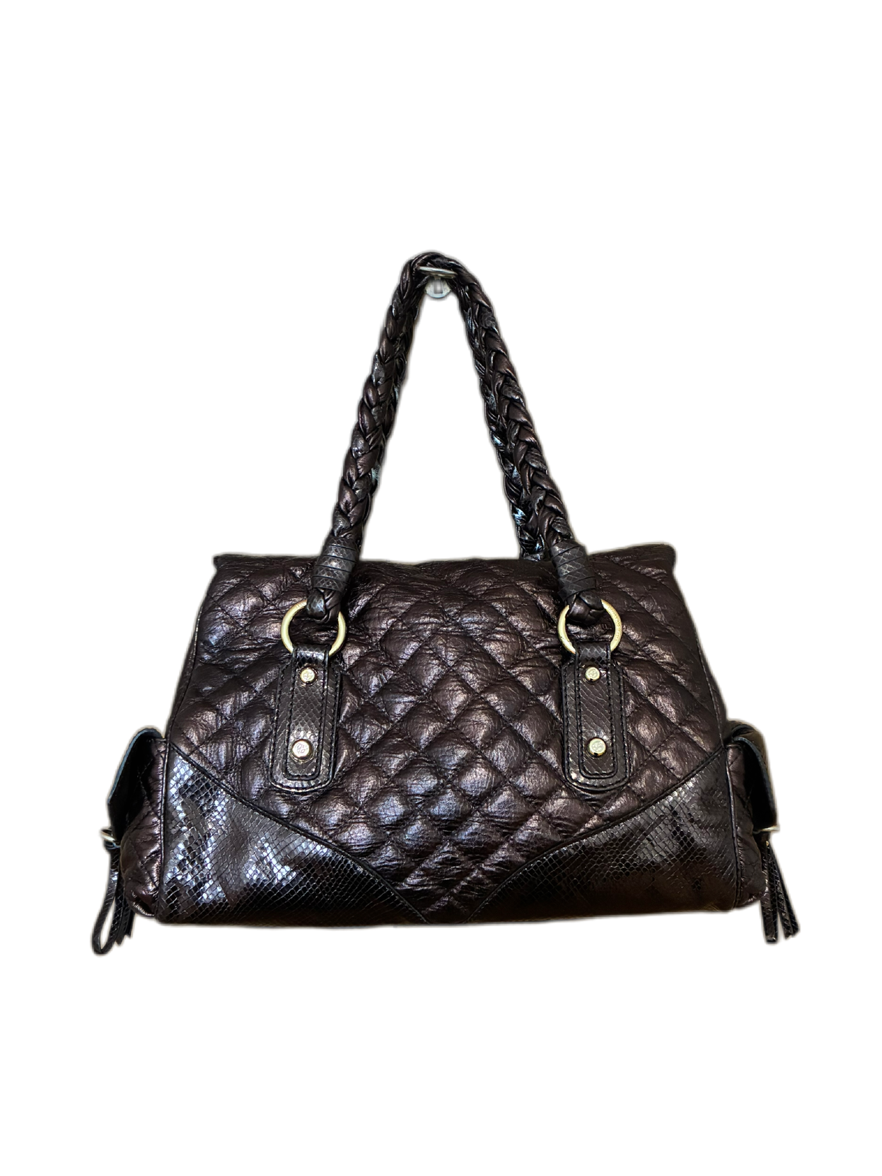 Bolso vintage Francesco Biasia chocolate Barrokha
