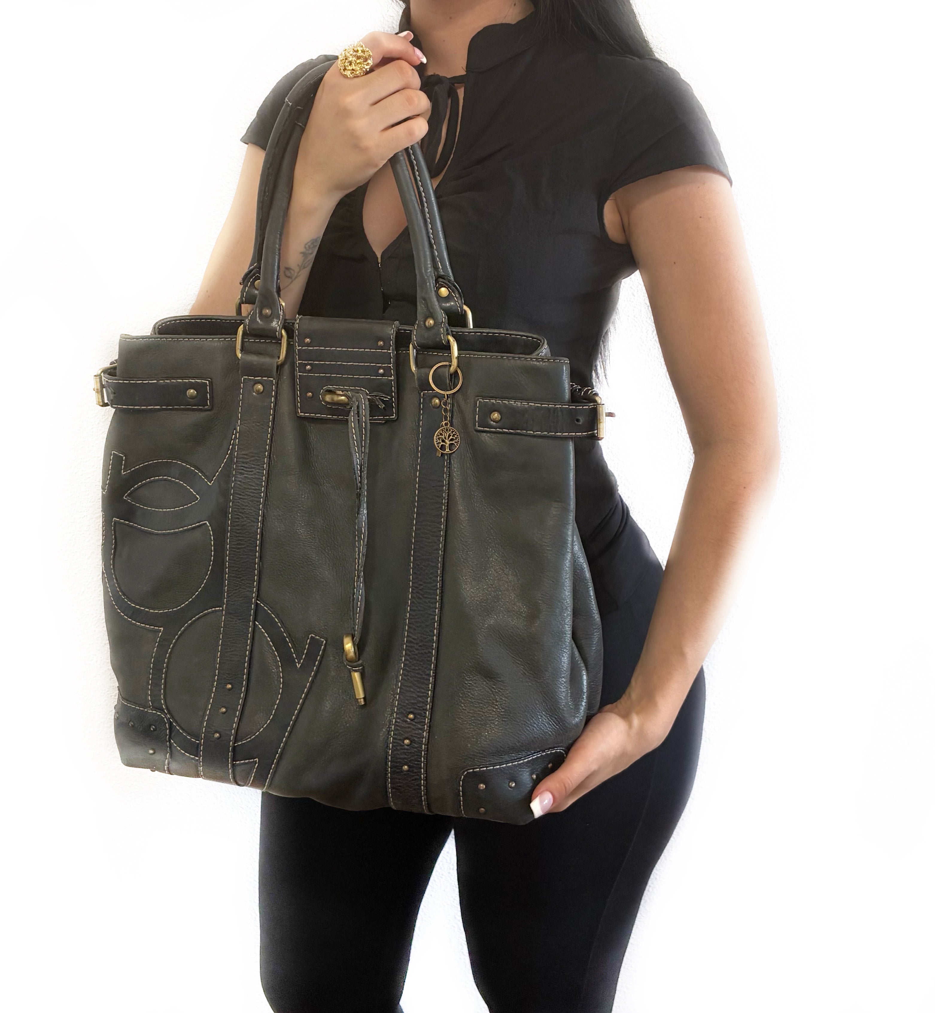 Bolso vintage piel Purificación García Barrokha