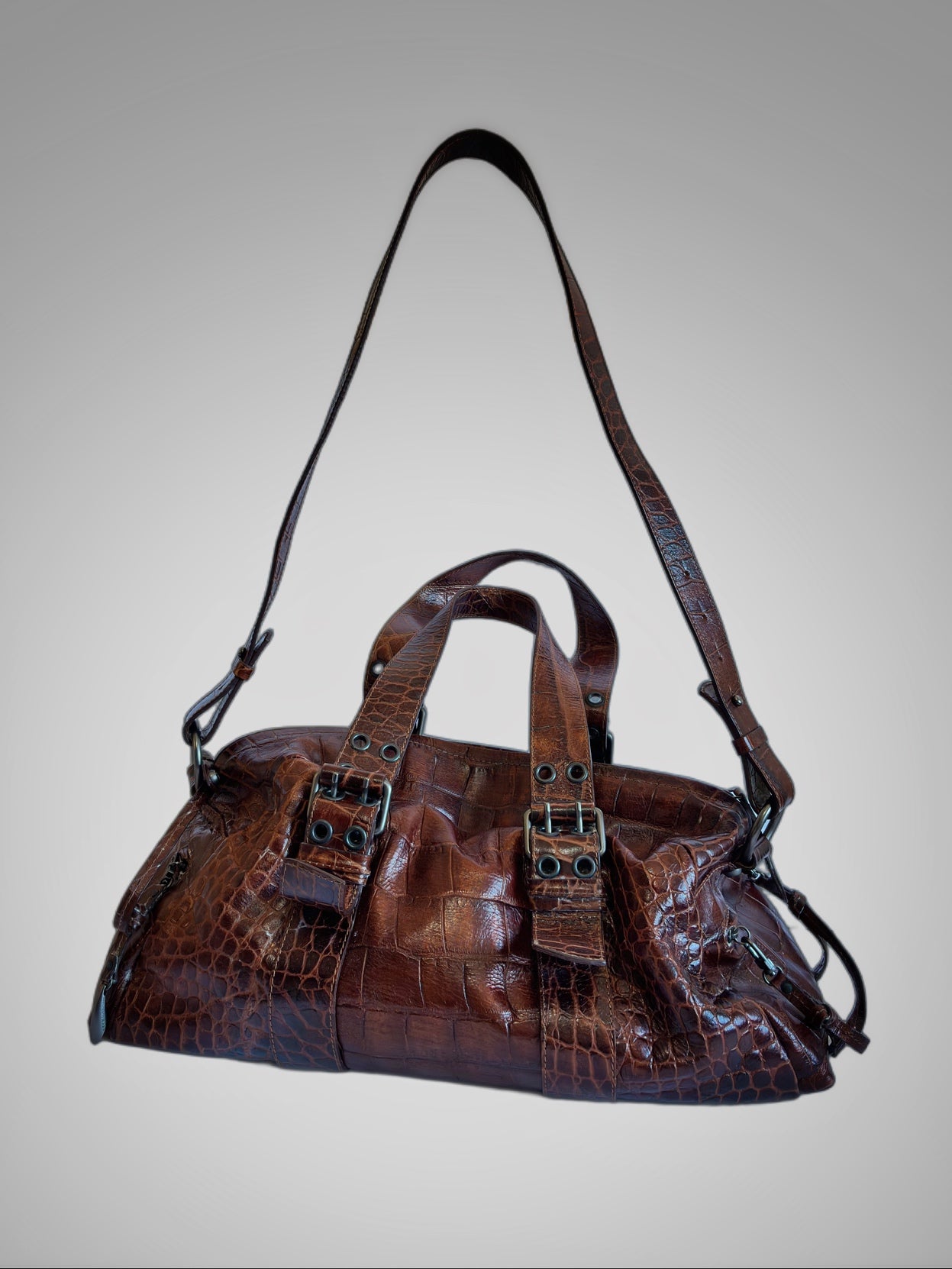 Bolso Francesco Biasia Croco Brown | Barrokha