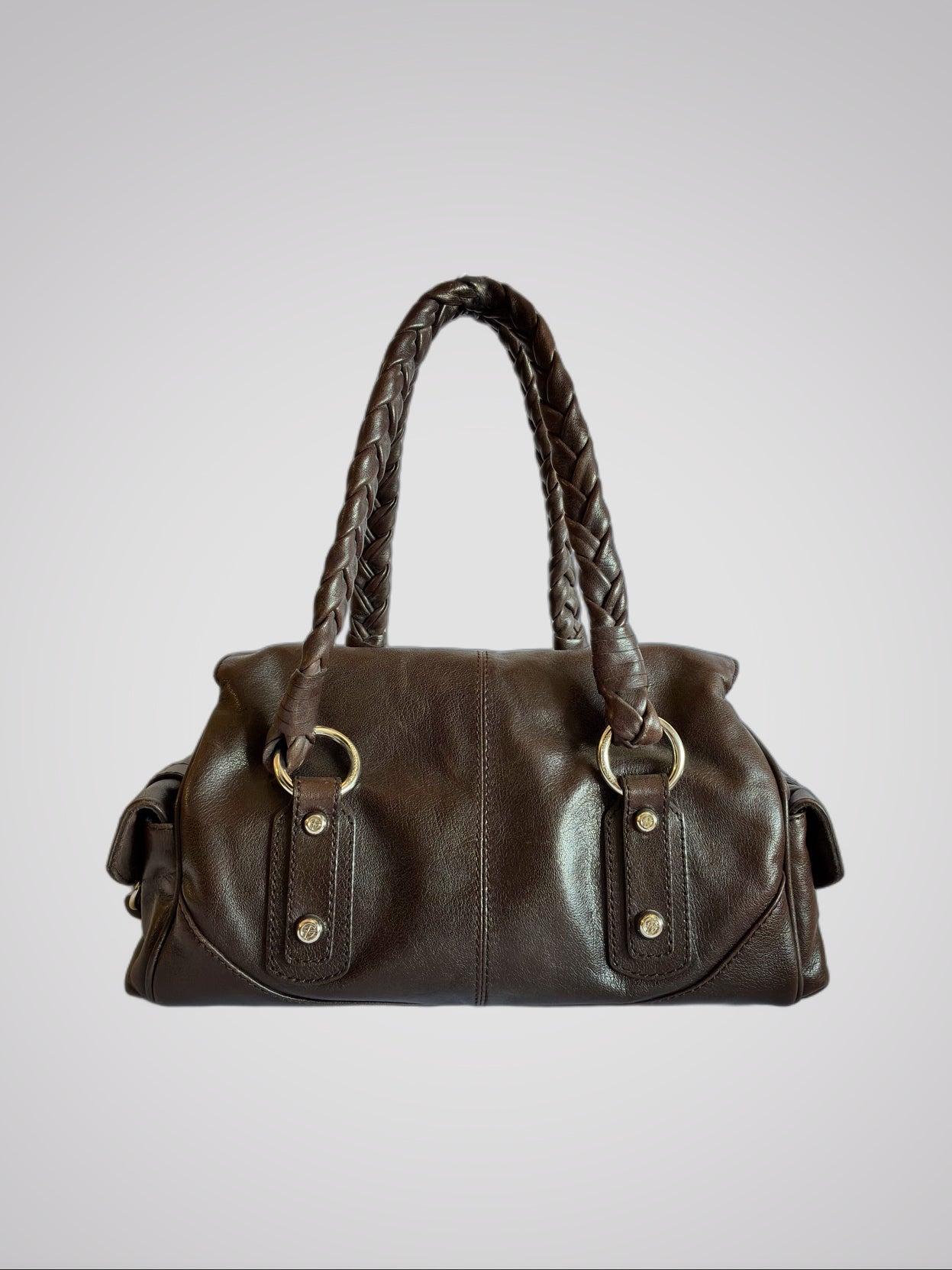 Bolso Vintage Francesco Biasia Chocolate Premium | Barrokha