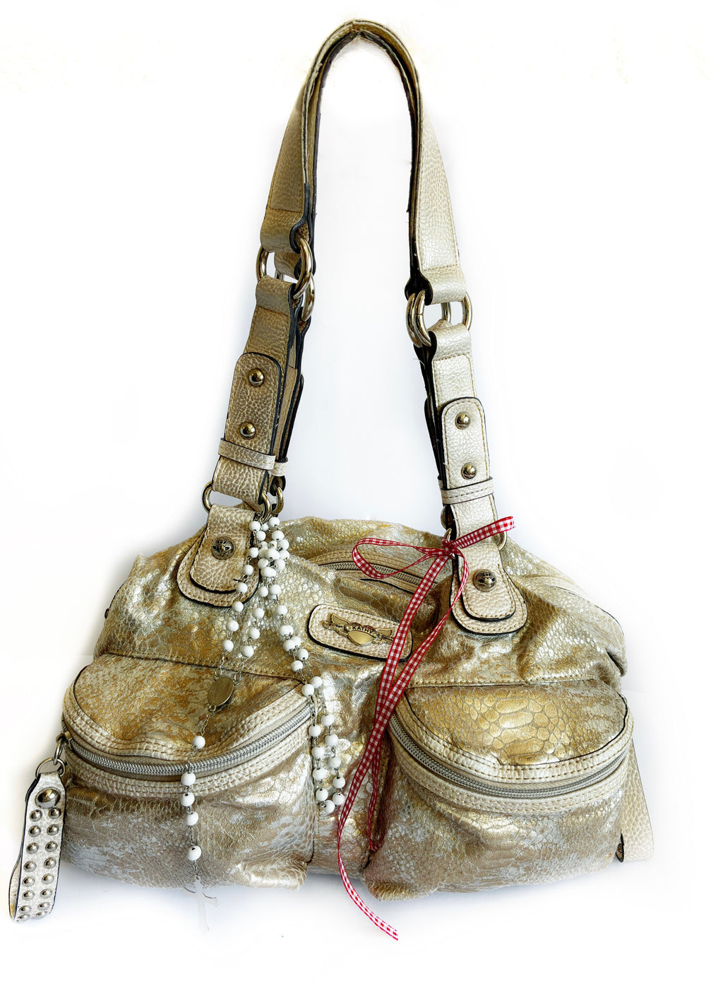 Vintage bag beige Kathy Van Zeeland