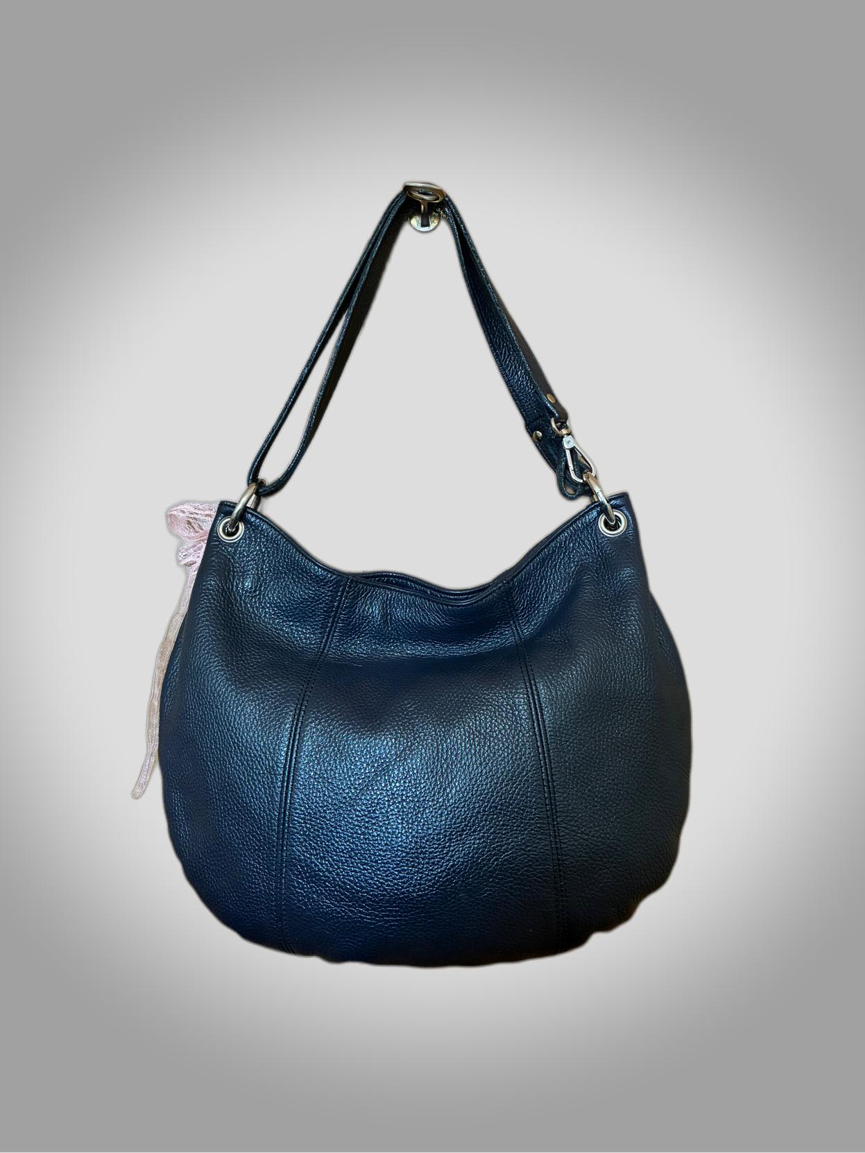 Barrokha vintage genuine leather handbag in deep blue
