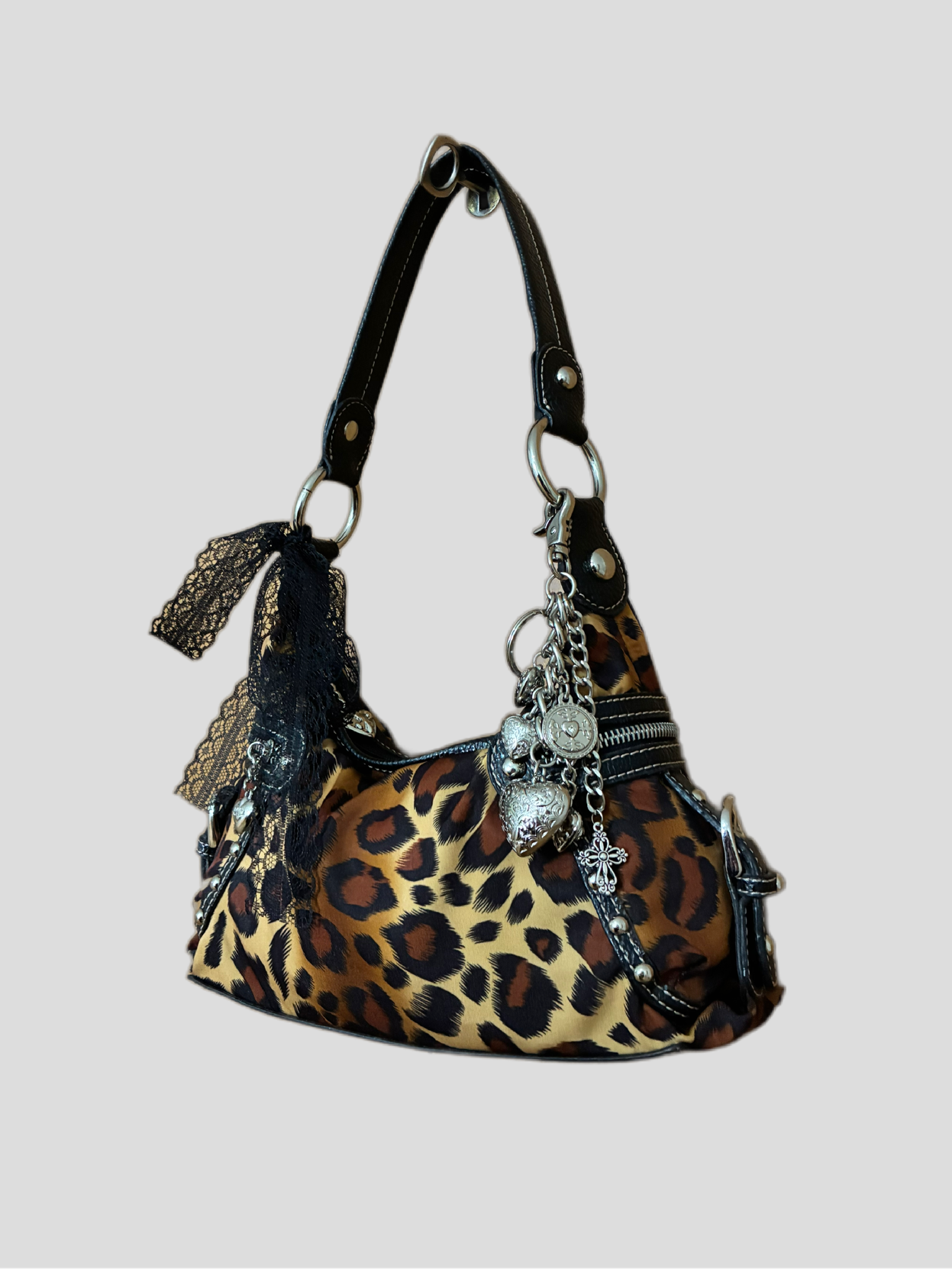Vintage leopard jewel bag Kathy Van Zeeland Barrokha