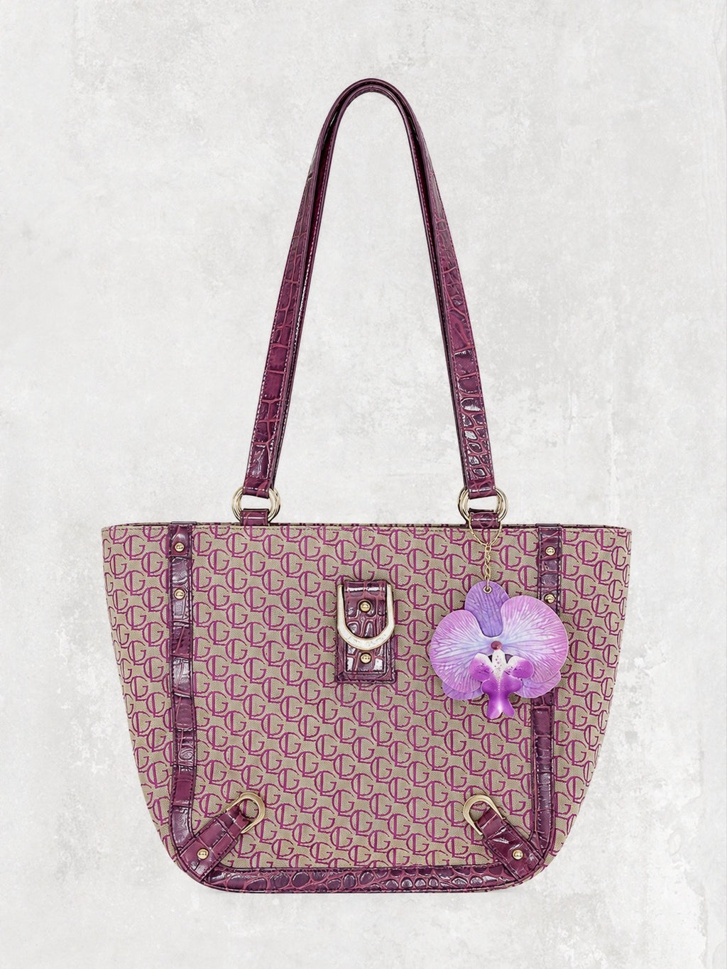 Guy Laroche Barrokha lilac monogram vintage bag
