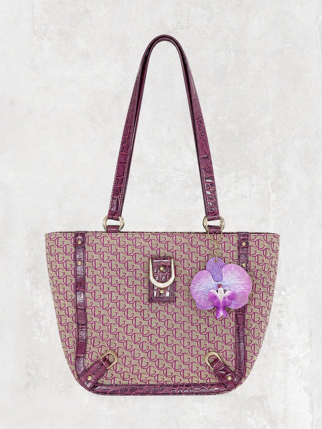 Guy Laroche Barrokha lilac monogram vintage bag