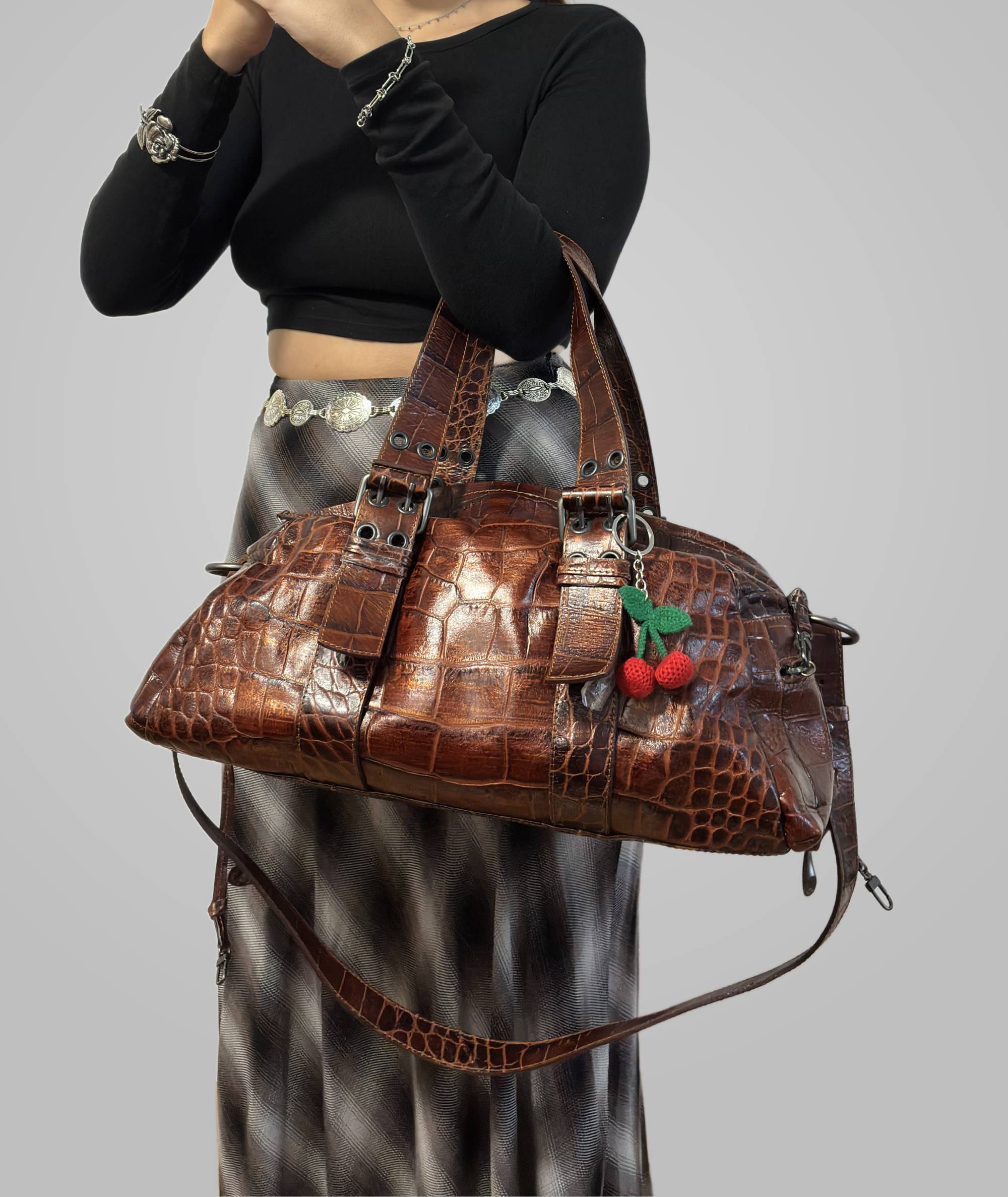 Bolso Francesco Biasia Croco Brown