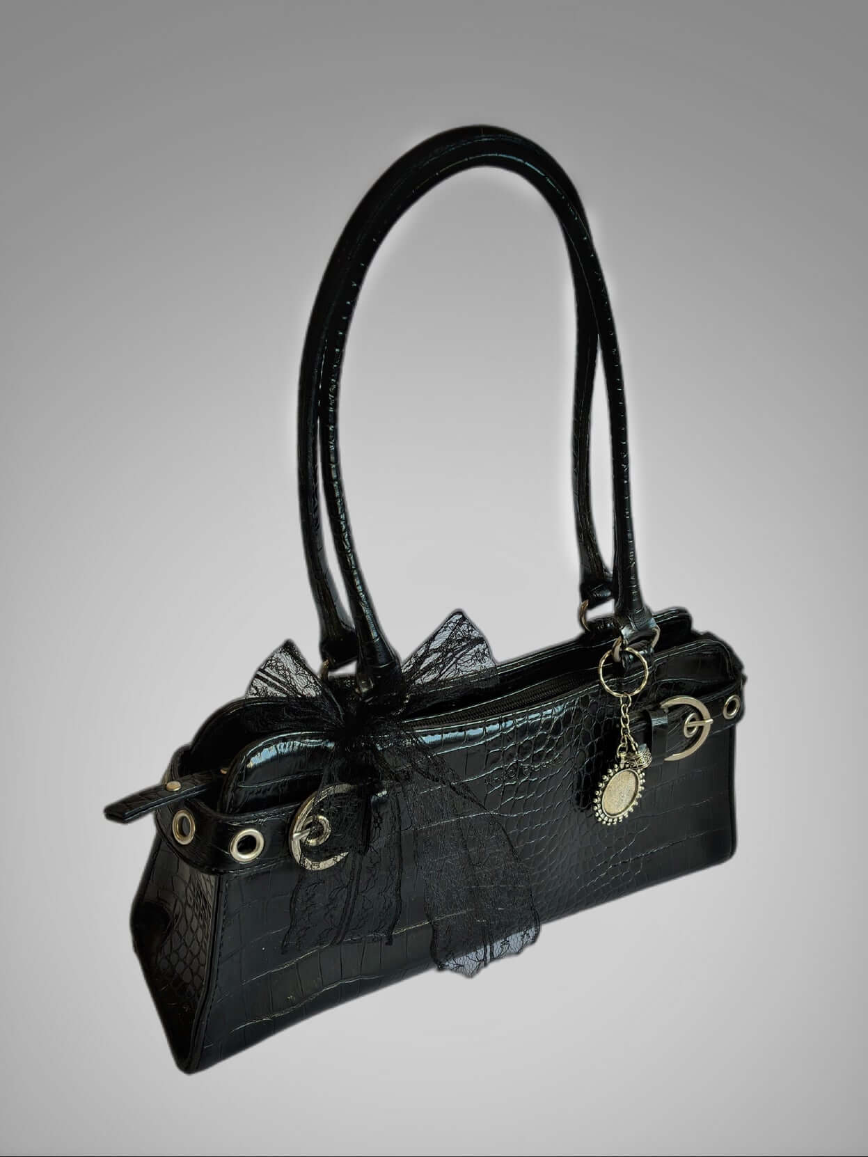Bolso Marc Picard Croco Noir